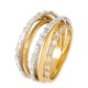 Anel em ouro amarelo com diamantes