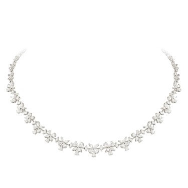 Colar em ouro branco com diamantes