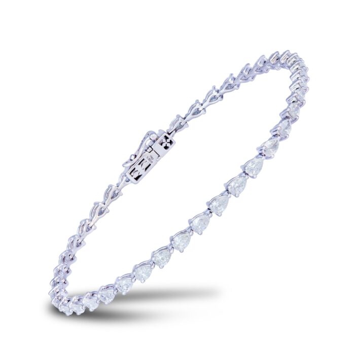 Pulseira em ouro branco com diamantes