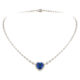 Colar em ouro branco com tanzanita e diamantes