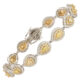 Pulseira em ouro branco e amarelo com diamantes
