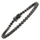 Pulseira em ródio negro com diamantes.