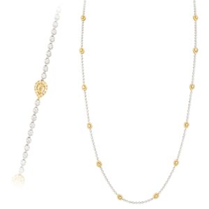 Colar em ouro branco com diamantes.