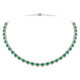 Colar em ouro branco com esmeraldas e diamantes.