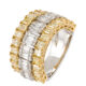 Anel em ouro branco com diamantes.