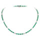 Colar em ouro branco com esmeraldas e diamantes.