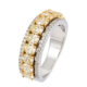Anel em ouro branco com diamantes