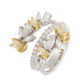 Anel em ouro branco com diamantes.